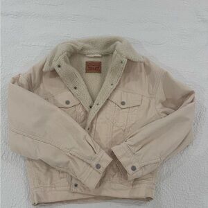 Levi's Tan Jean Jacket with Sherpa Lining